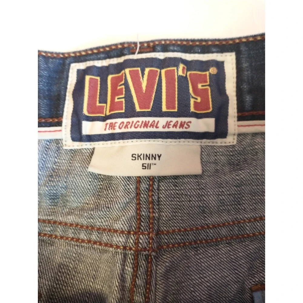 Vintage Levi's The Original Jeans Skinny Fit 511 Jeans Blue Denim Size 32 x 32